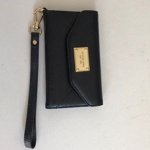 Michael Kors Black leather iPhone 5 clutch